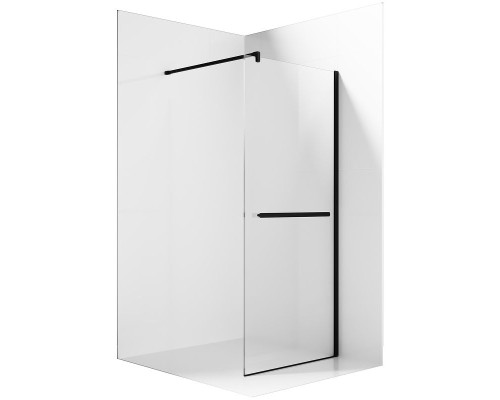 Душевая перегородка Ambassador Walk-in 120х200 15031233 профиль Черный стекло прозрачное