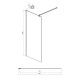 Душевая перегородка Ambassador Walk-in 80х200 15034129 профиль Хром стекло прозрачное с матовой линией