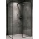 Душевая перегородка Abber Immer Offen 120 AG67129B профиль Черный стекло прозрачное