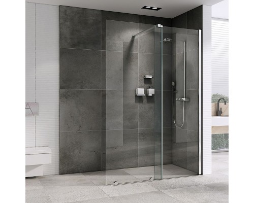 Душевая перегородка Abber Komfort 120 AG09120 профиль Хром стекло прозрачное