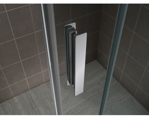 Душевая перегородка Abber Komfort 120 AG09120 профиль Хром стекло прозрачное