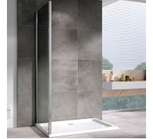 Душевая стенка Abber Schwarzer Diamant 70x195 S70 профиль Хром стекло прозрачное