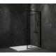 Душевая перегородка Paini 80 Walk-In 80F профиль Черный матовый стекло прозрачное