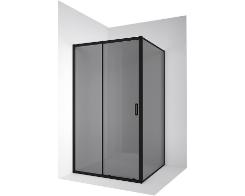 Душевая стенка Ambassador Forsa 80 80ABB профиль Черный стекло тонированное