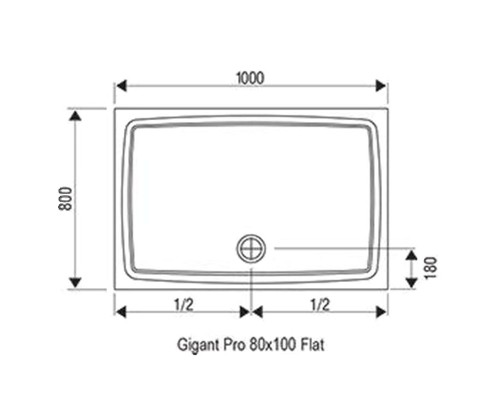 Душевой поддон из искусственного камня Ravak Gigant Pro 100x80 Flat XA03A411010 Белый