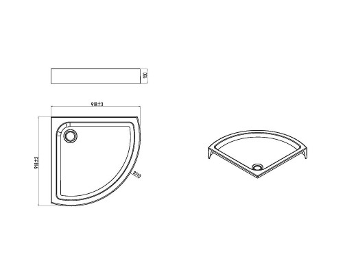 Акриловый поддон для душа AM.PM Like Solo Slide 90х90 W83T-315-090W Белый
