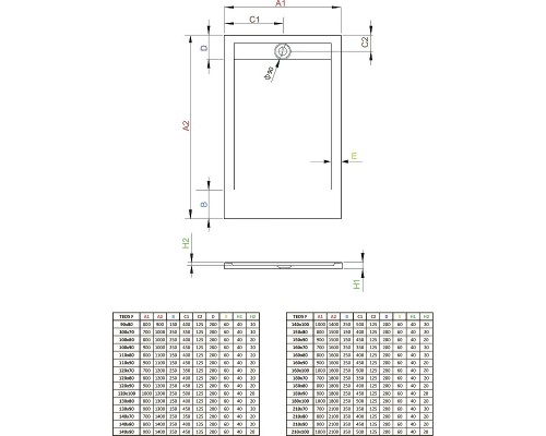 Душевой поддон из искусственного камня Radaway Teos F 120x90 HTF12090-04 Белый