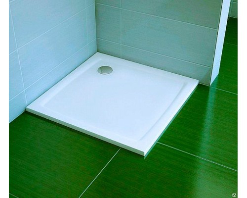 Душевой поддон из искусственного камня Ravak Perseus Pro Chrome 100х100 XA04AA01010 Белый