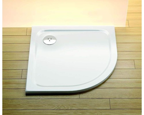 Душевой поддон из искусственного камня Ravak Elipso Pro Chrome 90х90 XA247701010 Белый