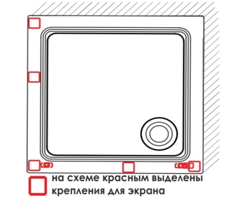 Акриловый поддон для душа WasserKRAFT Amper 90x90 29T03 Белый глянец