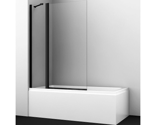 Шторка на ванну WasserKRAFT Berkel 110 48P02-110B профиль Черный стекло прозрачное