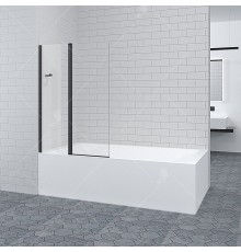 Шторка на ванну RGW Screens SC-11 100x140 03111110-14 профиль Черный стекло прозрачное