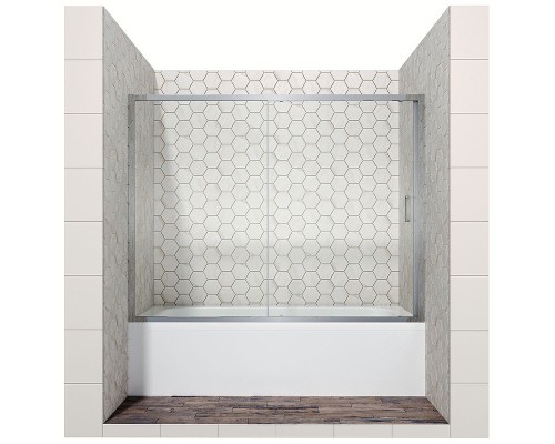 Шторка на ванну Ambassador Bath Screens 150х140 16041104 профиль Хром стекло CrystalPure