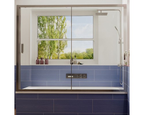 Шторка на ванну Ambassador Bath Screens 150х140 16041104 профиль Хром стекло CrystalPure