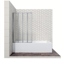 Шторка на ванну Ambassador Bath Screens 90х140 16041110L профиль Хром стекло CrystalPure