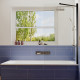 Шторка на ванну Ambassador Bath Screens 70х140 16041206 профиль Черный стекло прозрачное