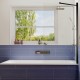 Шторка на ванну Ambassador Bath Screens 80х140 16041207 профиль Черный стекло прозрачное