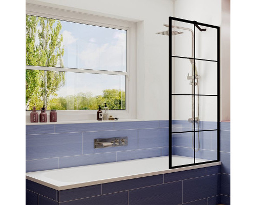 Шторка на ванну Ambassador Bath Screens 70х140 16041208 профиль Черный стекло прозрачное