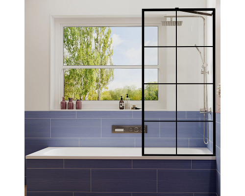 Шторка на ванну Ambassador Bath Screens 70х140 16041208 профиль Черный стекло прозрачное