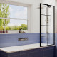 Шторка на ванну Ambassador Bath Screens 80х140 16041209 профиль Черный стекло прозрачное