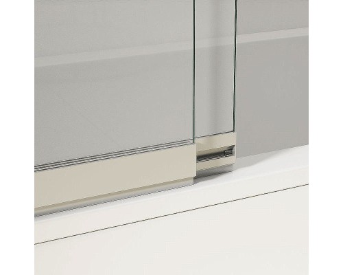 Шторка на ванну Vincea VSB 100х145 VSB-1E100CLB профиль Черный матовый стекло прозрачное