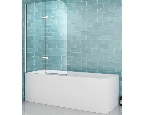 Шторка на ванну Abber Ewiges Wasser 120х140 AG51120 профиль Хром стекло прозрачное