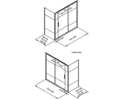 Шторка на ванну Aquanet Practic 170х80 254253 профиль Хром стекло прозрачное с шелкографией