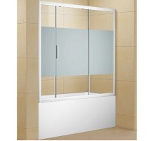 Шторка на ванну Aquanet Practic AE10-B-175H150U-CP 175 273603 профиль Хром стекло прозрачное с шелкографией