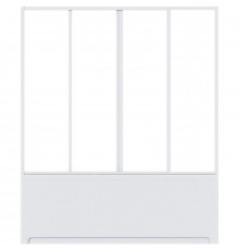 Шторка на ванну Bas Ахин/Атланта/Мальта/Индика/Нептун 170 ШТ00065 профиль Белый стекло прозрачное