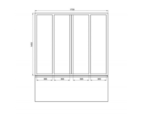 Шторка на ванну Bas Ахин/Атланта/Мальта/Индика/Нептун 170 ШТ00065 профиль Белый стекло прозрачное