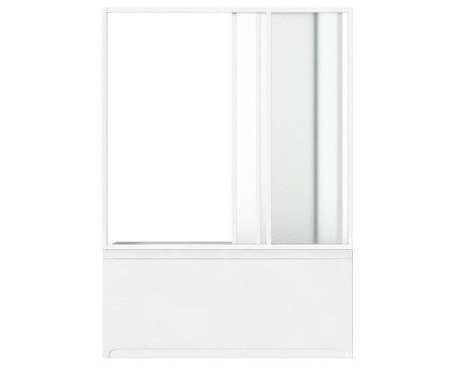 Шторка на ванну Bas Кэмерон 120 ШТ00067 профиль Белый стекло прозрачное