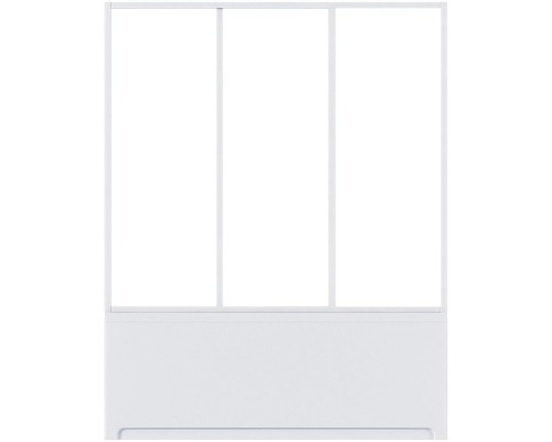 Шторка на ванну Bas Ямайка 180 ШТ00071 профиль Белый стекло прозрачное