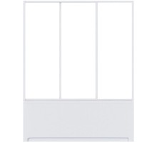 Шторка на ванну Bas Рио 105 ШТ00049 профиль Белый пластик прозрачный