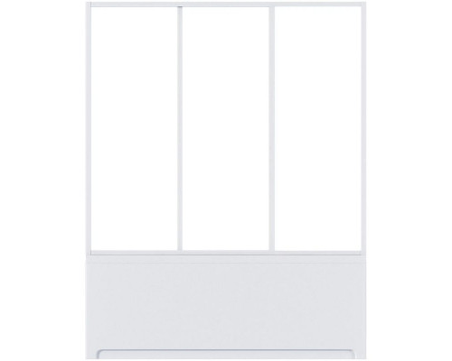 Шторка на ванну Bas Рио 105 ШТ00049 профиль Белый пластик прозрачный