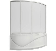 Шторка на ванну Bas Николь 170 ШТ00035 профиль Белый пластик Вотер