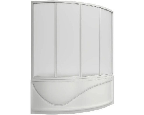 Шторка на ванну Bas Николь 170 ШТ00035 профиль Белый пластик Вотер