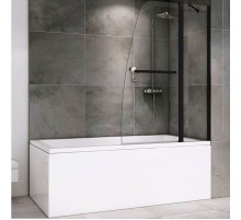 Шторка на ванну Abber Ewiges Wasser AG50100B профиль Черный стекло прозрачное