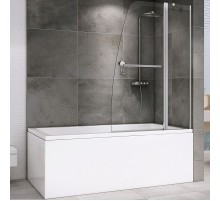 Шторка на ванну Abber Ewiges Wasser 100х140 AG50100 профиль Хром стекло прозрачное