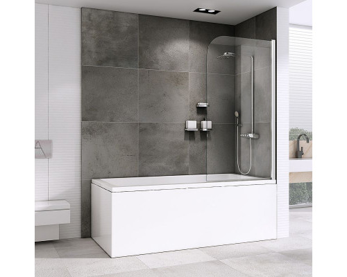 Шторка на ванну Abber Ewiges Wasser 80х140 AG52080 профиль Хром стекло прозрачное