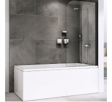 Шторка на ванну Abber Ewiges Wasser 80х140 AG52080B профиль Черный стекло прозрачное