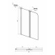 Шторка на ванну Ambassador Bath Screens 90х140 16041118 профиль Хром стекло прозрачное