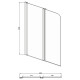 Шторка на ванну Aquatek 100х150 AQNFB6222-100 профиль Хром стекло прозрачное