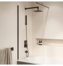 Шторка на ванну RGW Screens SC-050B 70x150 351105007-14 профиль Черный стекло прозрачное