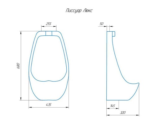 Писсуар Rosa Люкс 4640021069127 Белый