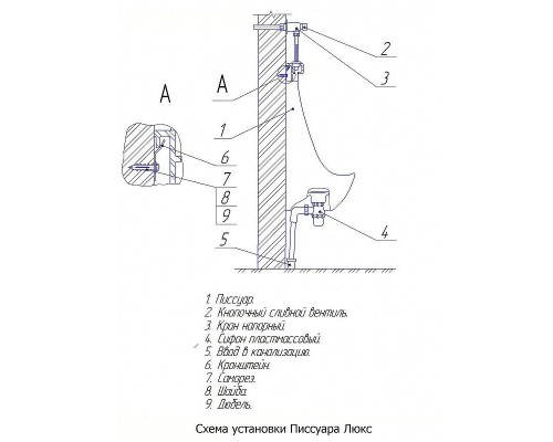 Писсуар Rosa Люкс 4640021069127 Белый