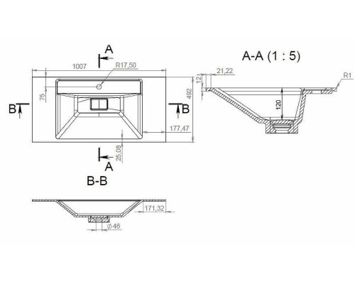 Раковина AM.PM Inspire V2.0 100 M50AWPX1001WG Белая