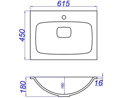 Раковина Aqwella Malaga 60 Mal.06.04.D Белая
