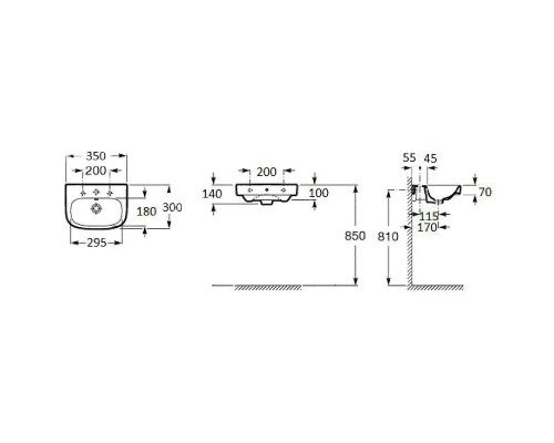 Раковина Roca Debba 35 325999000 Белая