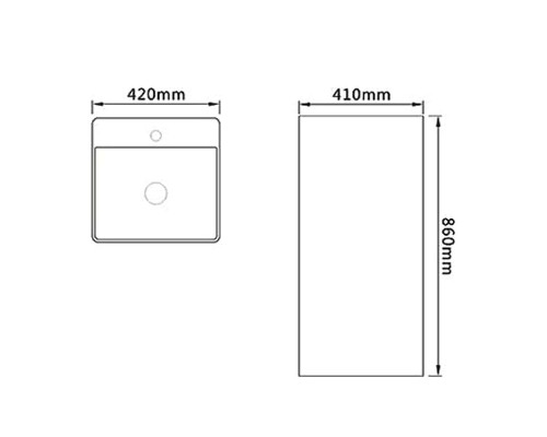 Раковина SantiLine 42 SL-4005 Белая