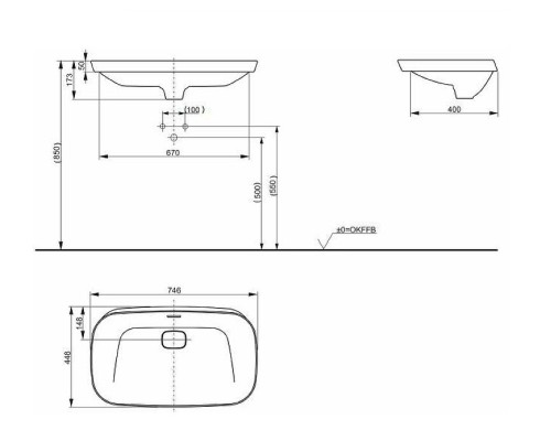 Раковина Toto Neorest 75 LW3717HY#XW Белая